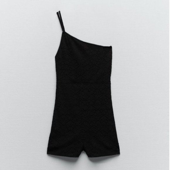 Zara Pants & Jumpsuits Zara Black Asymmetrical Jumpsuit Poshmark